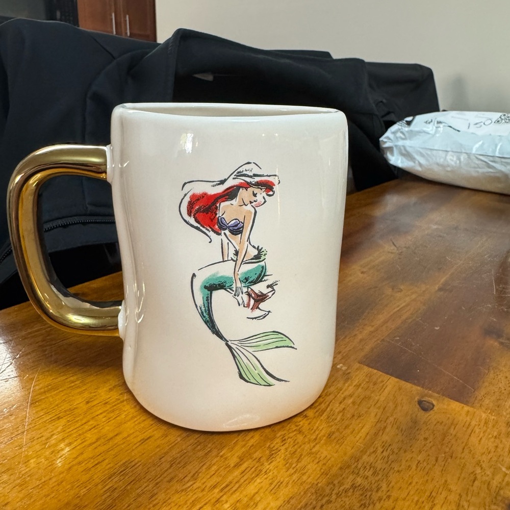 Mermaid Mug with Gold Handle